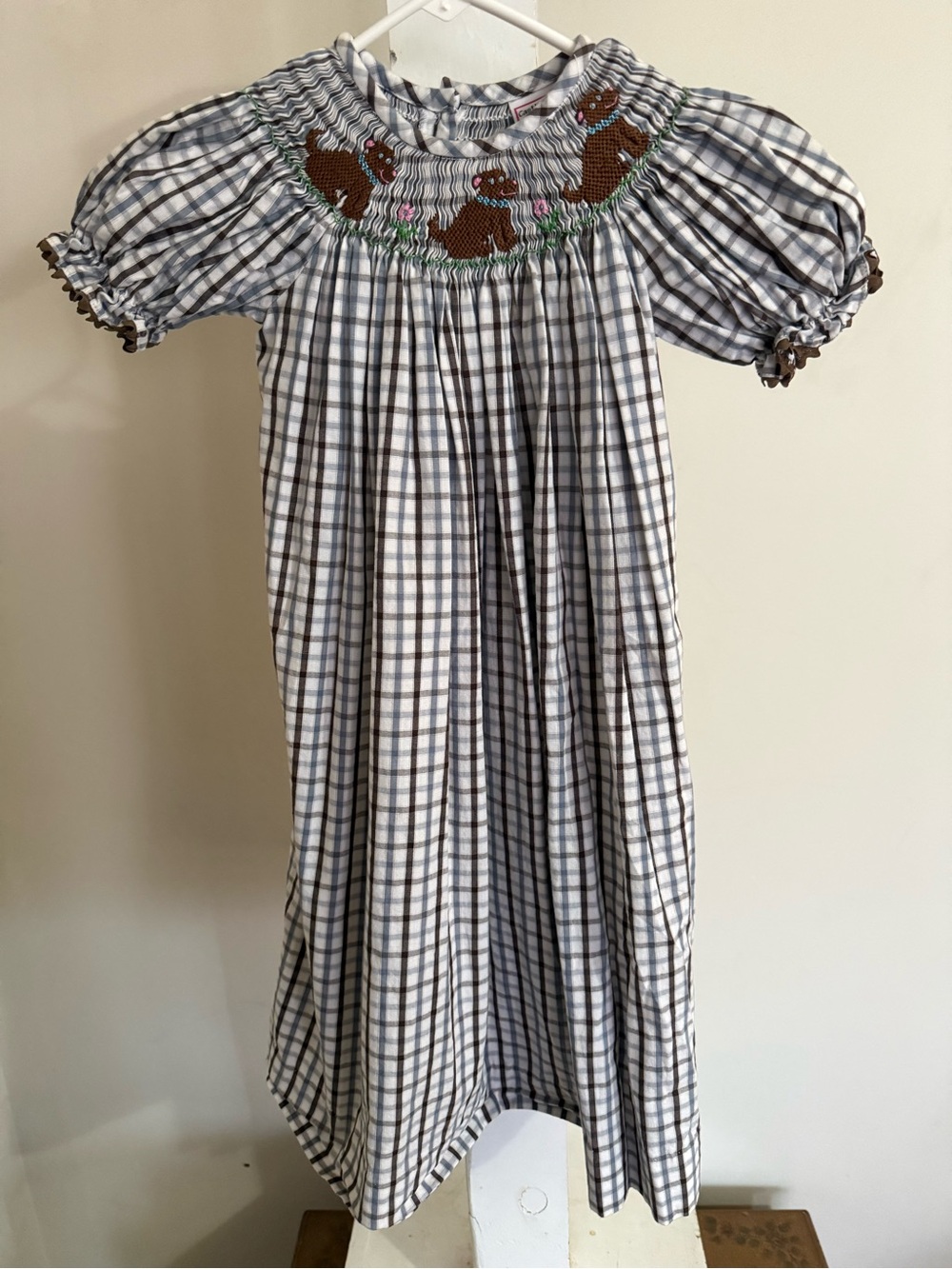 Castles & Crowns Smocked Chocolate Lab Bishop Dress